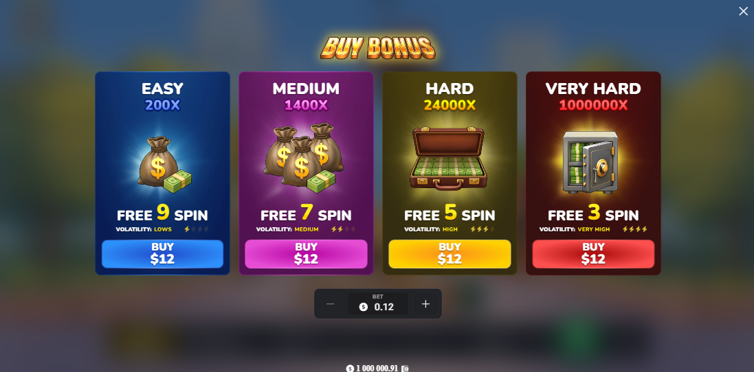 MegaBlock Empire jeu d'argent demo gratuite bonus code promo : quatre options Bonus Buy en free spins