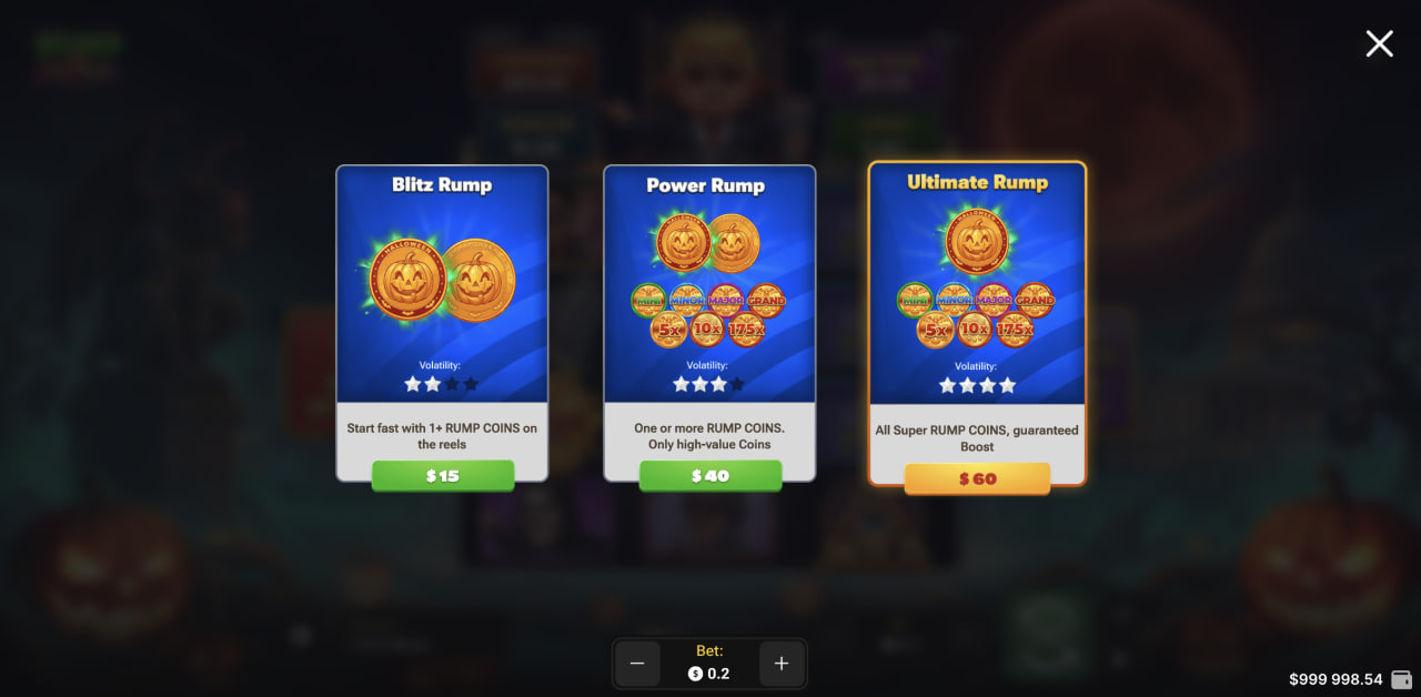 Rump And Halloween jeu d'argent bonus demo gratuite code promo : trois options Buy Bonus sur ordinateur