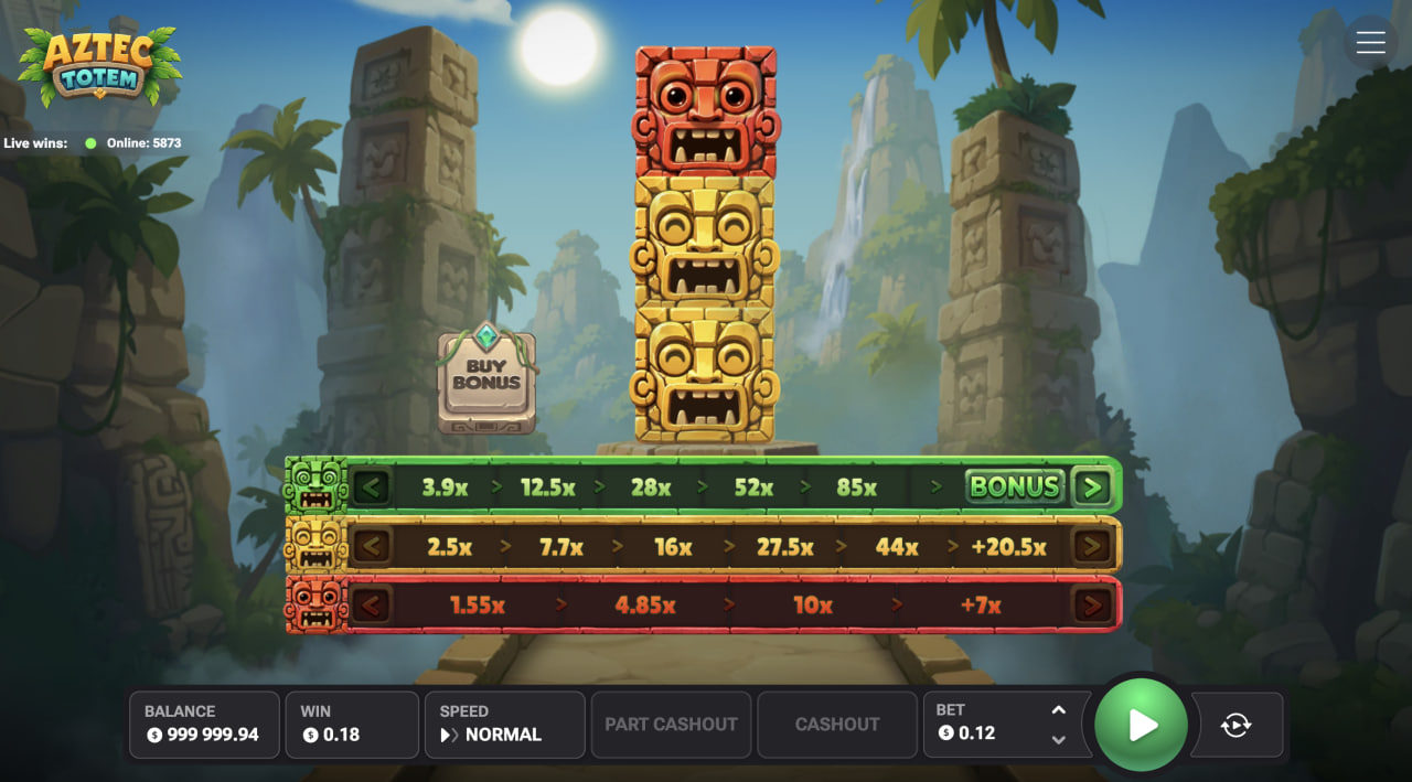 Aztec Totem avis arnaque casino démo jeu : totem et trois lignes de multiplicateurs sur ordinateur